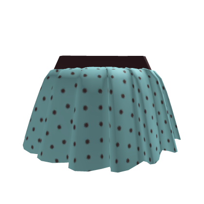 🍫 Mint Polka dot pleated skirt [Medium] [1.0]