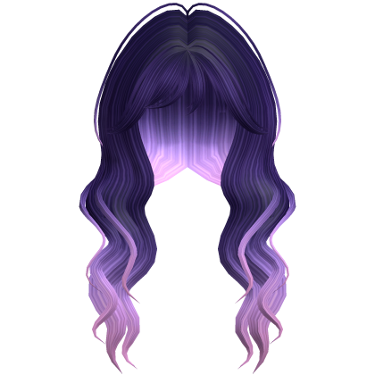 Soft Wavy Hair w/ Side Bangs (Galaxy Purple) Roblox item