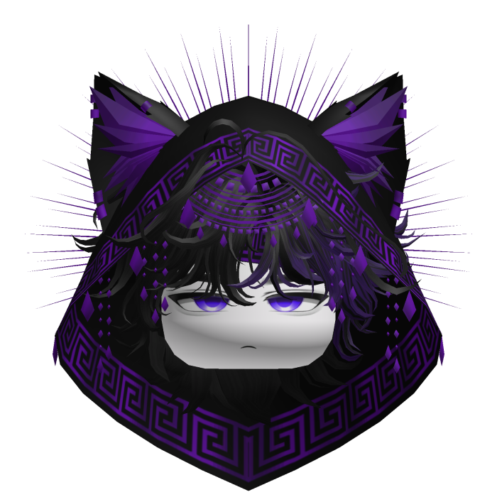 Egyptian Boy w/ Divine Purple Black Hood