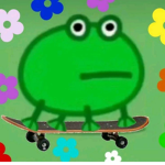 FROG ON A SKATEBOARD