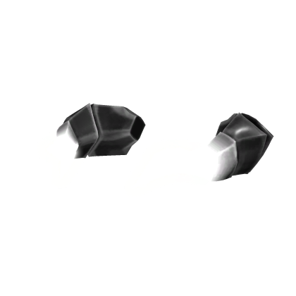 Emissive Front Facing Demon Dragon Horns [Black]