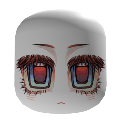 Cute Gyaru Anime Face | Blue & Red Eyes