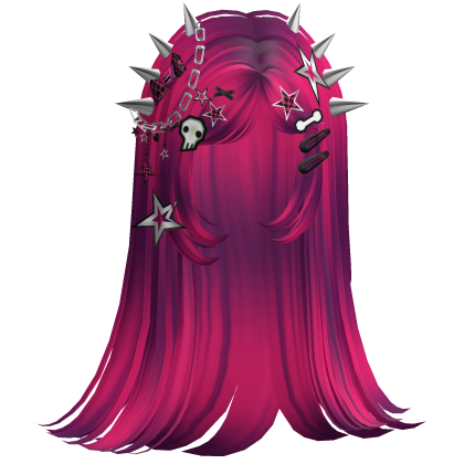 ♡ Scene Spiky Straight Hair (Hot Pink)