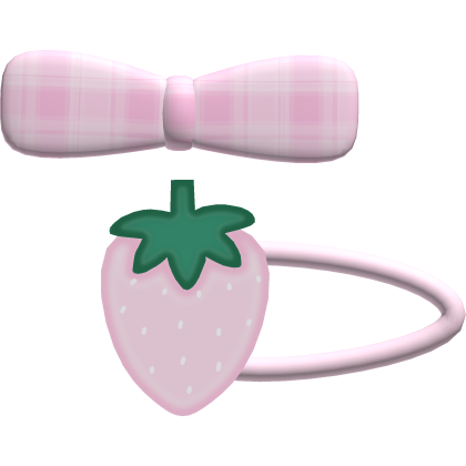 ♡: cute strawberry mezzo piano hairclip light pink