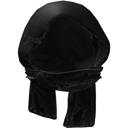 distressed black emo vkei headscarf