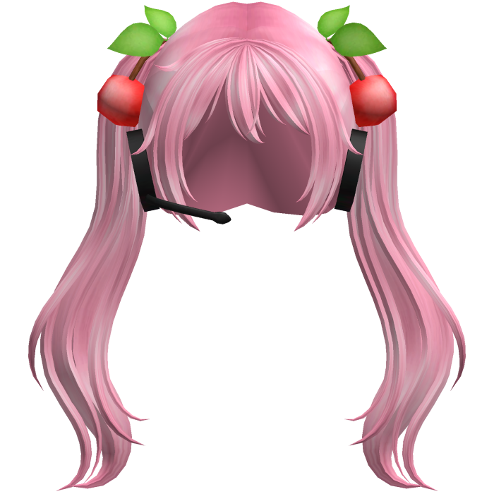 Hatsune Miku vocaloid pink hair headphones