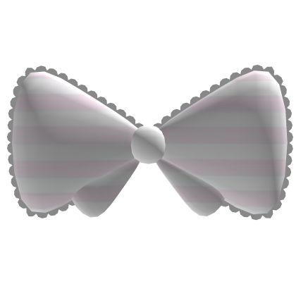 cute stripy white and pink bow^