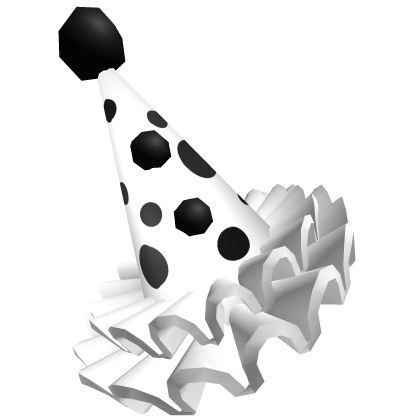 White Black Mini Doll Jester Circus Party Hat
