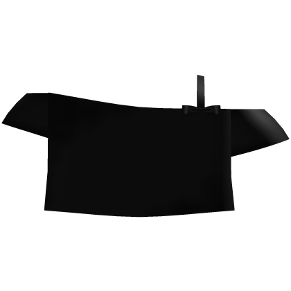 Simple Classic Off Shoulder Shirt w/ Bow in Black
