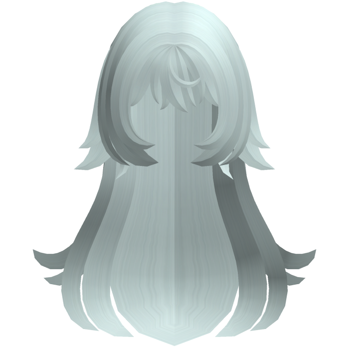 teal moe wispy spiky fluff long hair