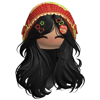 Wispy Black Waves W/ Red Bonnet & Blush thumbnail