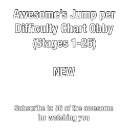 Awesome's Jump Per Difficulty Chart Obby