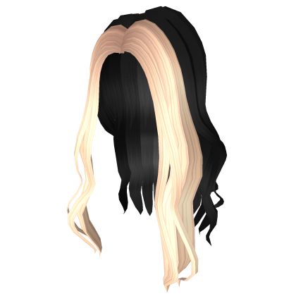 Black and blonde curly everyday hair Roblox item