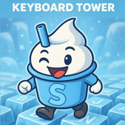 (ASMR) Ice Clicky Keyboard Tower