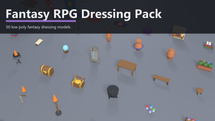 Fantasy RPG Dressing Pack x50 Vase Urn Banner Rug preview 1