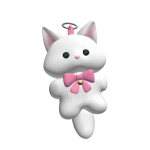 Fluffy Cat Kawaii Kitty keychain