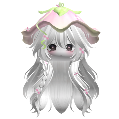 Kawaii Fluffy Layered Flower Hair (White)