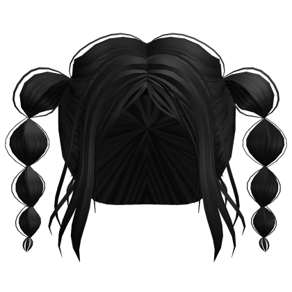 Cute Tiny Braids Hair - Black Roblox item