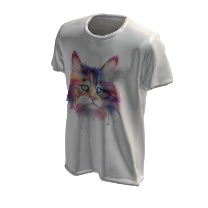 🐱🎨 White Cute Cat T-Shirt [PBR] thumbnail
