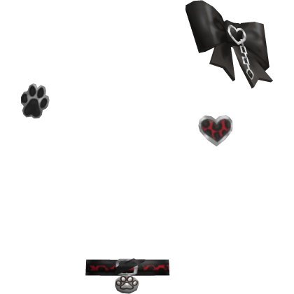 Black Gothic Y2k Pet Paw Accessories