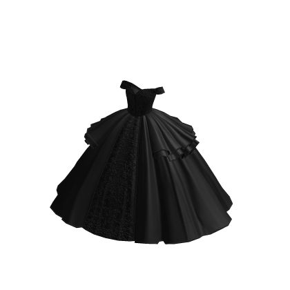 ♾️ Black Puffy victorian ball gown thumbnail