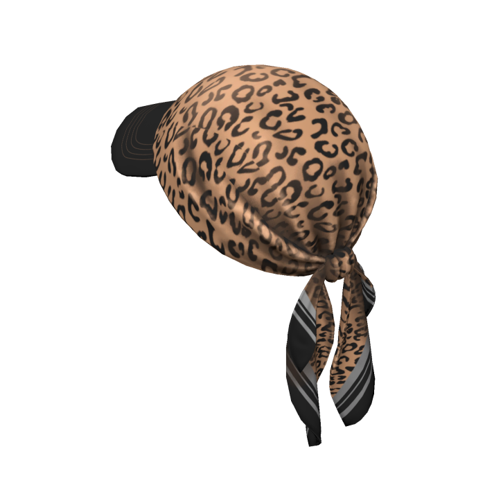 Leopard Scarf Cap (Brown)