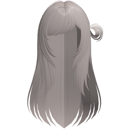 cute wispy shoujo girl bun (silver) Roblox item