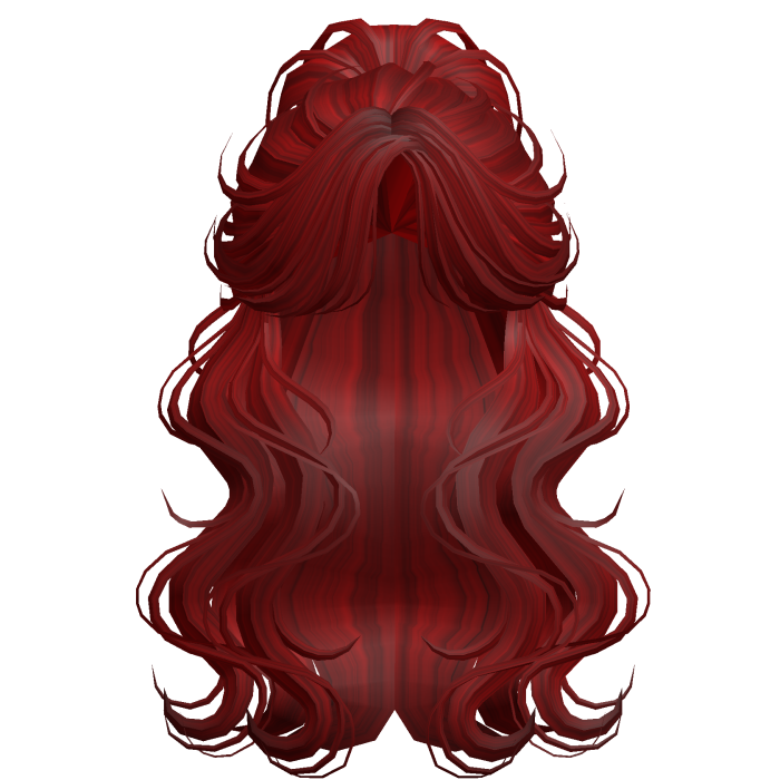 Crimped Wavy Empress Ponytail Red