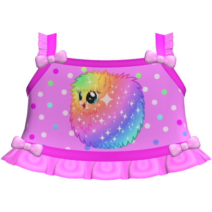 cute rainbow fluffle puff tweencore cutecore top