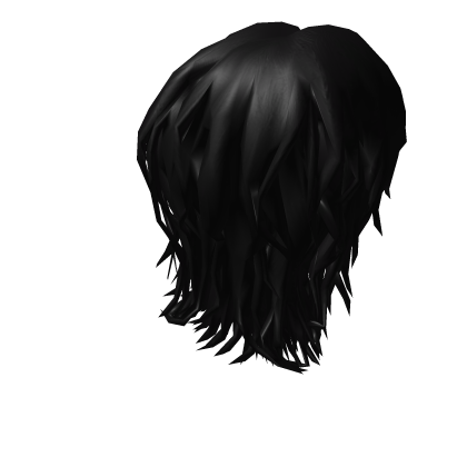 Messy Black Wolfcut Mullet