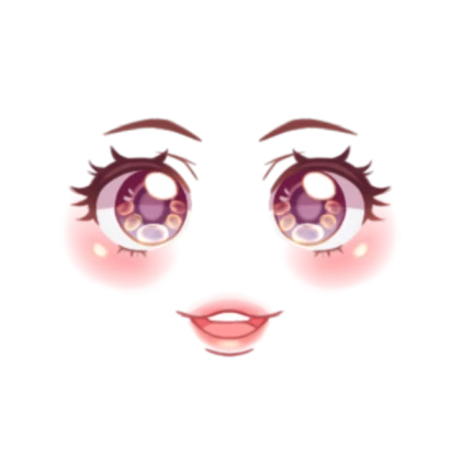 Pink anime face