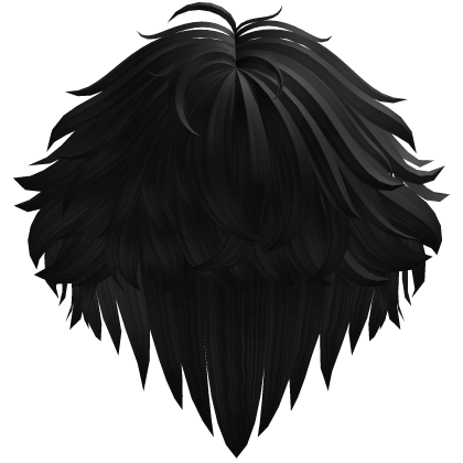 Stylish Fluffy Messy Anime Boy Hair (Black) Roblox item
