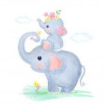 Elephant snuggles