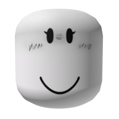 stylized classic girl face (white) Roblox item