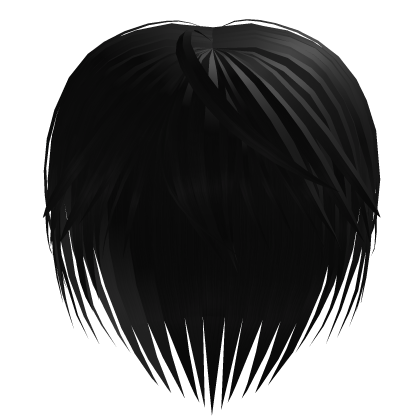 Black Vkei Messy Emo Layered Hair Roblox item
