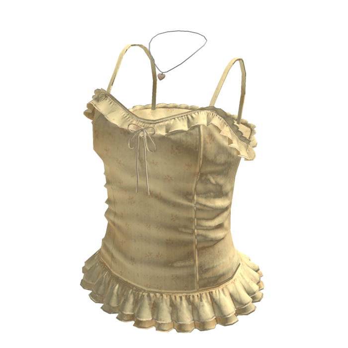 Floral Ruffle Cami Top (Yellow)