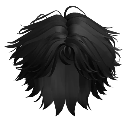 Roblox hair preview for Wolf Cut Middle Part Hair in Black