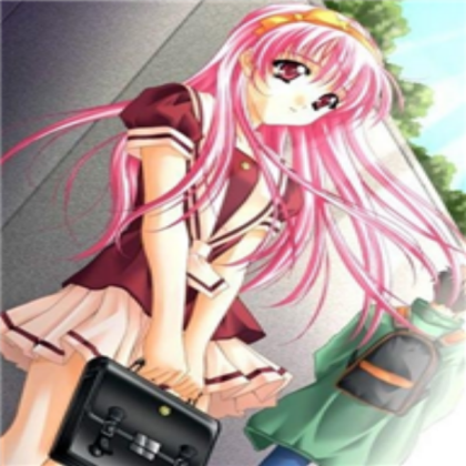anime pink hair school girl Roblox decal