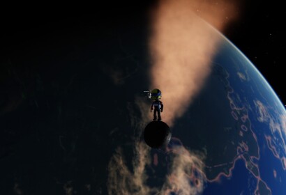 Ride a comet in space!