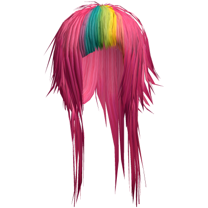 Messy Miscut Bangs (Rainbow/Hot Pink)