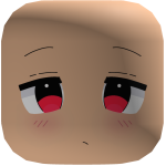 cute red eye anime face