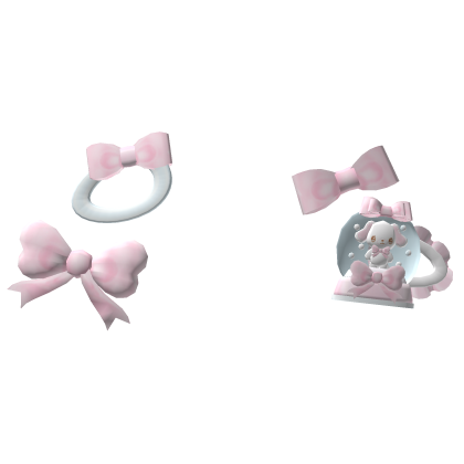 . ‿ ♡ snowy sugarbunny pink winter clips !