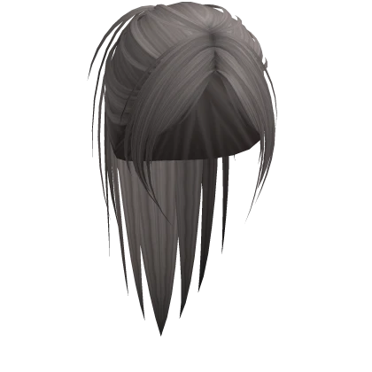 Cute Aesthetic Y2K Ponytail (Black/Ash) Roblox item thumbnail