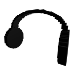 Black 8-bit Headphones