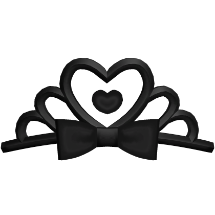 adorable little princess tiara in black Roblox item