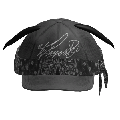 Black Bandana Bunny Cap