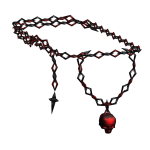 Crimson Skull Y2K Chained Belt