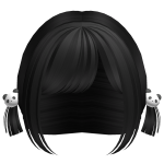 ♡ ꒰ panda black mini baby doll pigtails ꒱