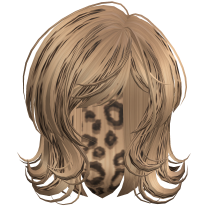 Scene 2000s Darling Wolfcut Blonde Cheetah Roblox item
