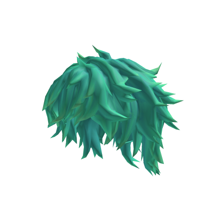 Messy, awkward green anime hair